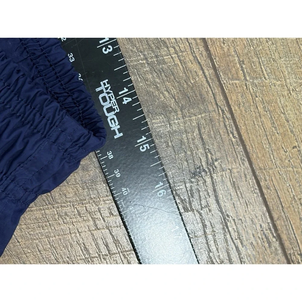 Vintage 90s Adidas Nylon Track Pants Wide Leg Navy‎ Blue XL 30x31